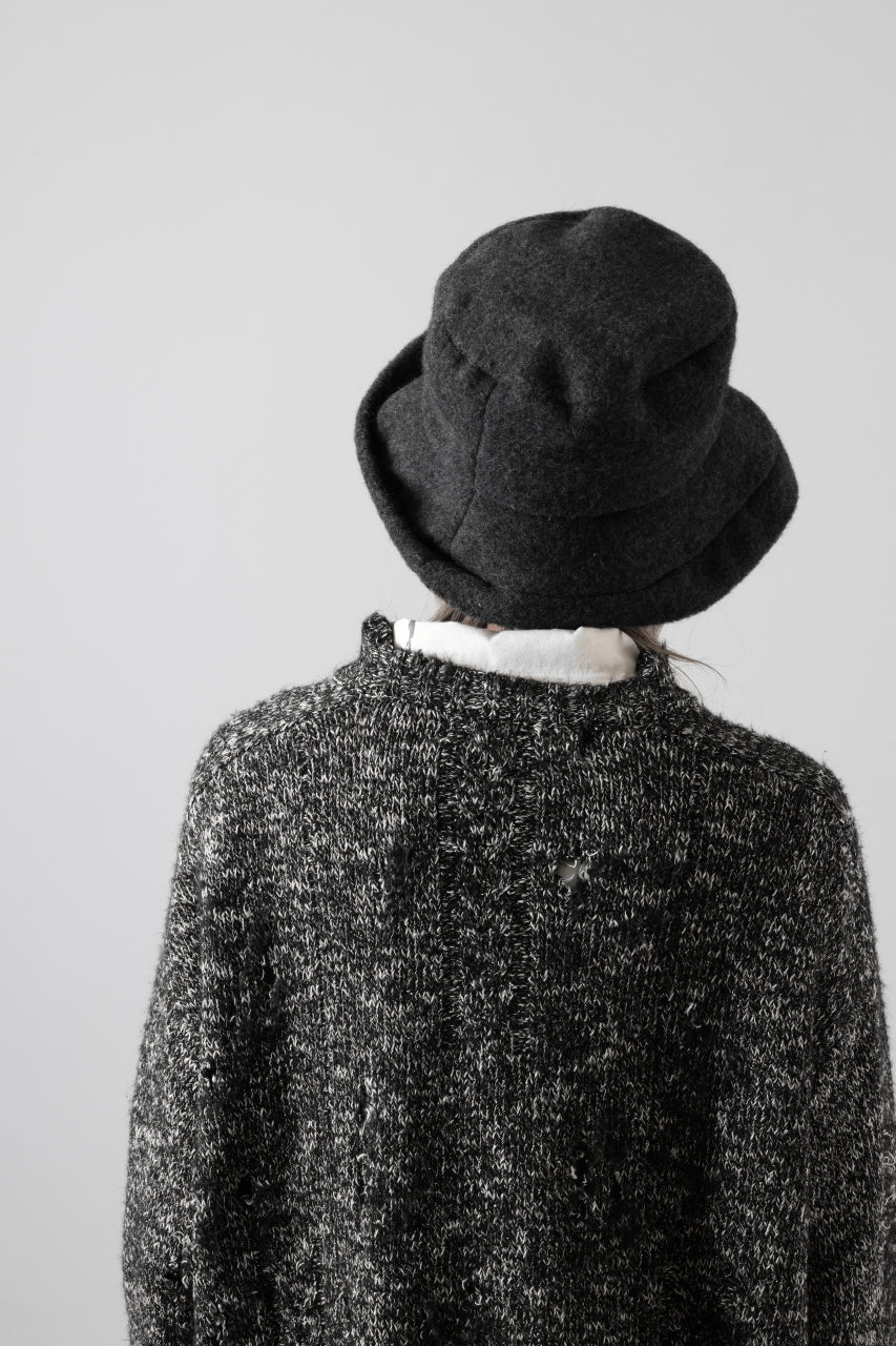 KLASICA CURVE BRIM VOLUME HAT / WOOL x ALPACA PILE (REVERSE PUFF) - Image 36