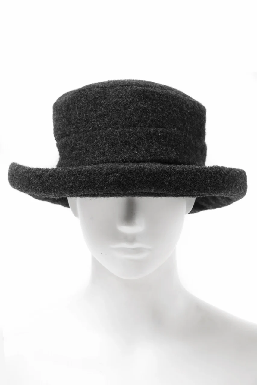 KLASICA CURVE BRIM VOLUME HAT / WOOL x ALPACA PILE (REVERSE PUFF) - Image 5