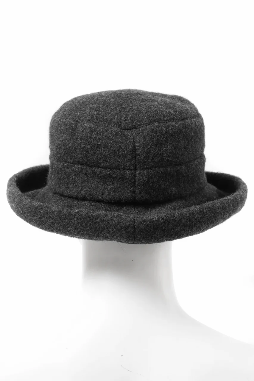 KLASICA CURVE BRIM VOLUME HAT / WOOL x ALPACA PILE (REVERSE PUFF) - Image 9