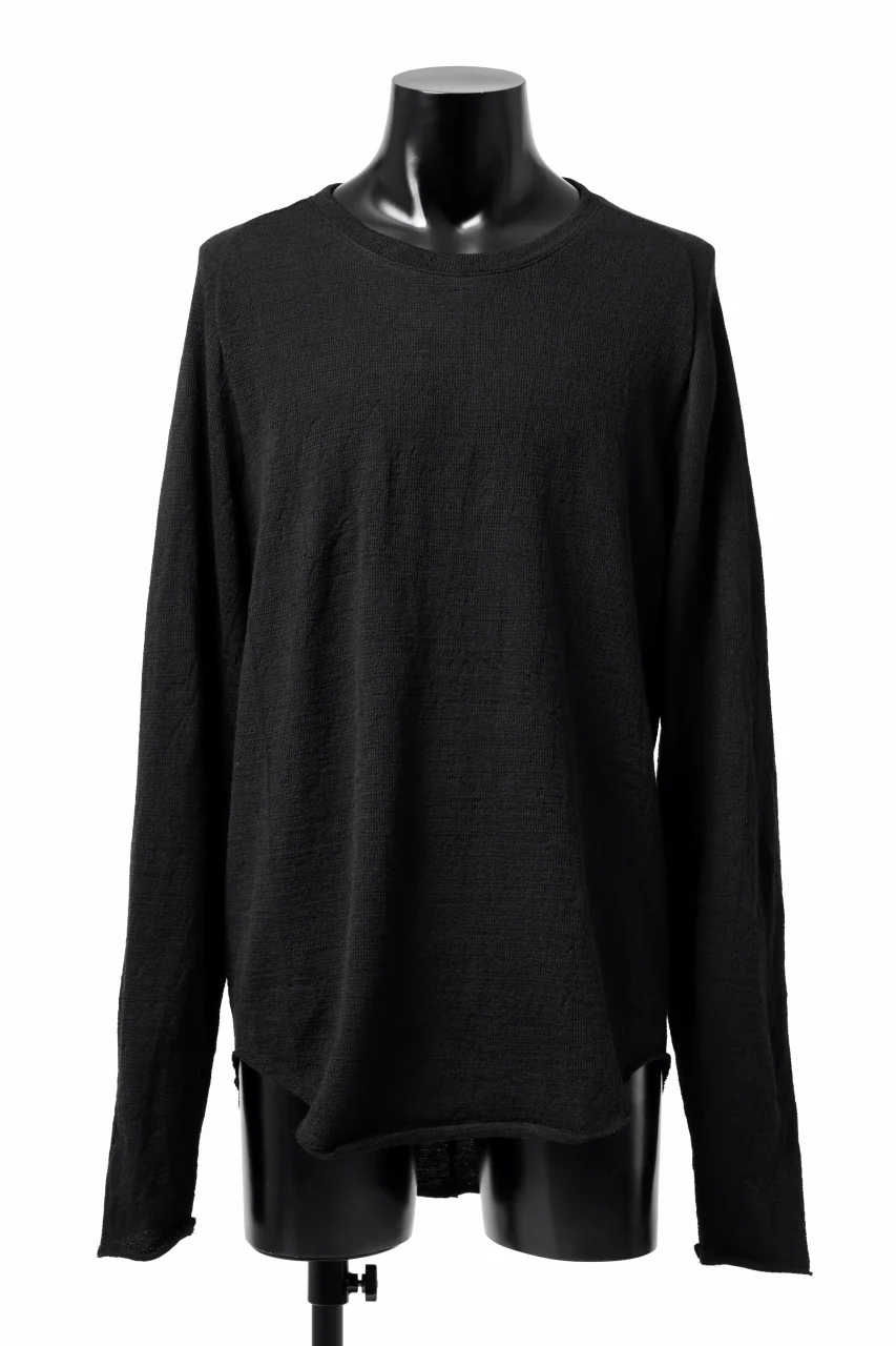 KLASICA D'ARCY RAGLAN REGULAR FIT PULL / JACQUARD KNIT JERSEY (BLACK x BLACK)