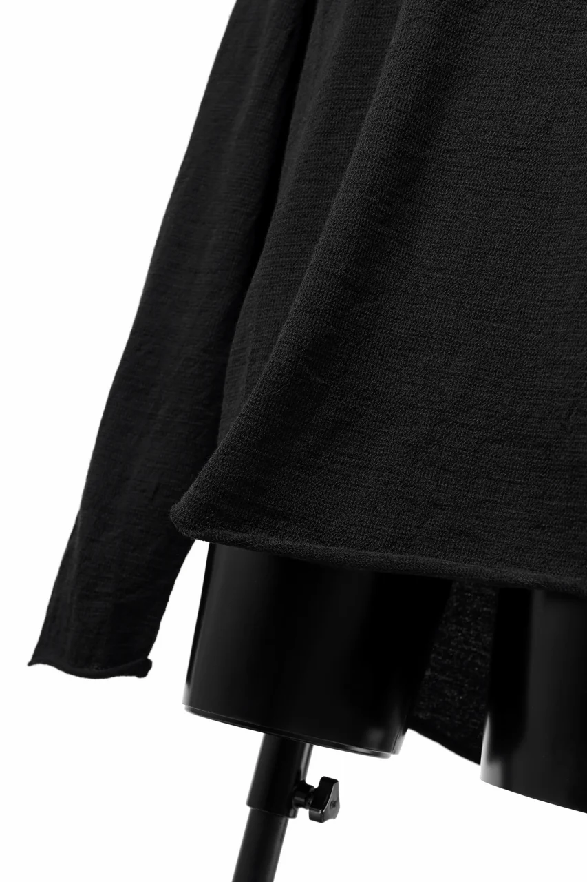 KLASICA D'ARCY RAGLAN REGULAR FIT PULL / JACQUARD KNIT JERSEY (BLACK x BLACK) - Image 21