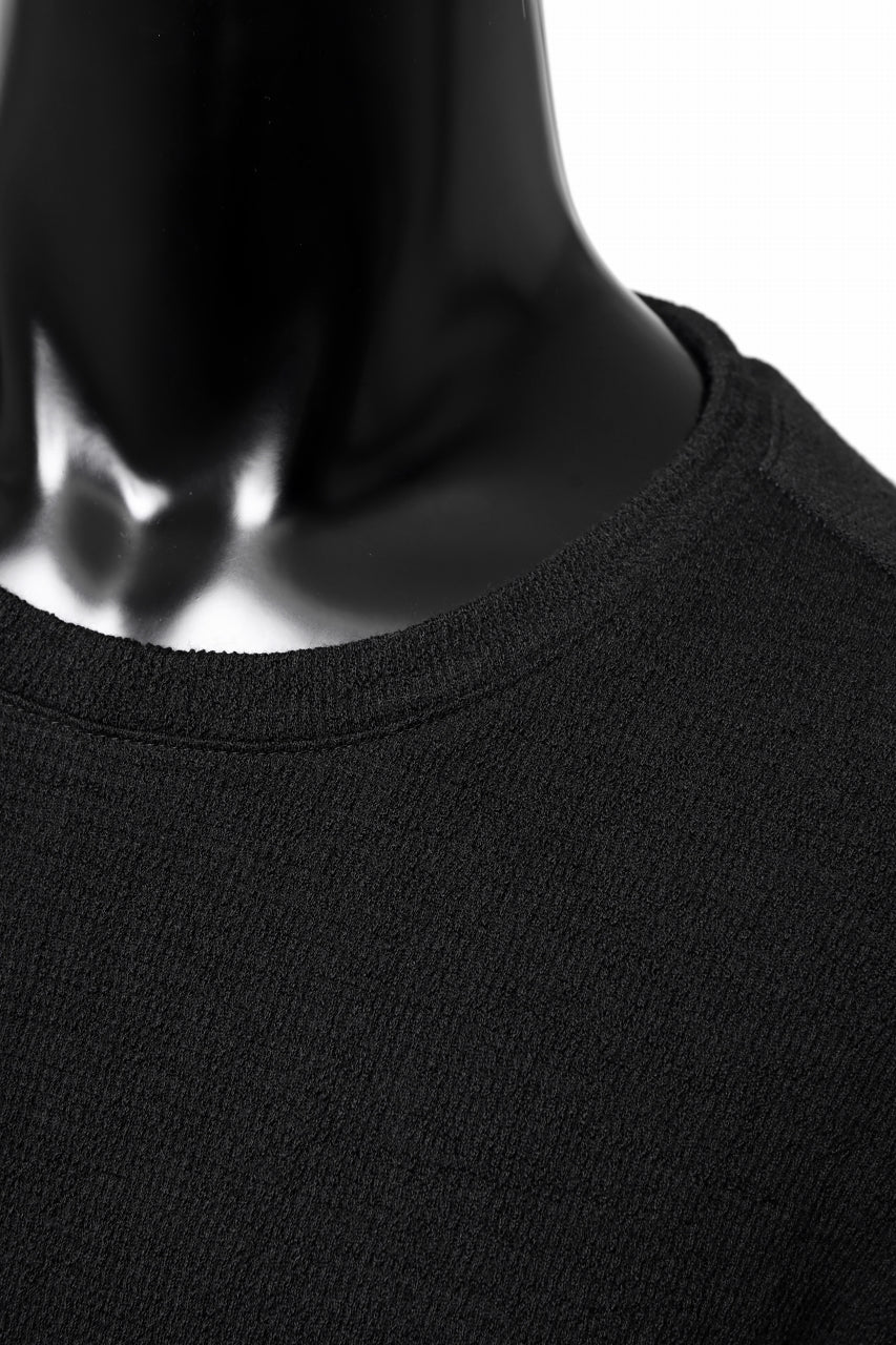 KLASICA D'ARCY RAGLAN REGULAR FIT PULL / JACQUARD KNIT JERSEY (BLACK x BLACK) - Image 23