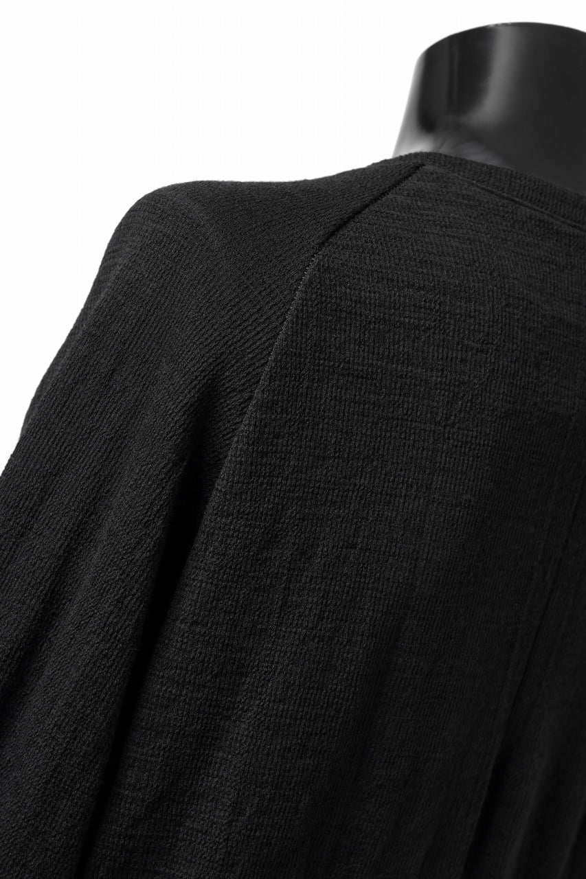 KLASICA D'ARCY RAGLAN REGULAR FIT PULL / JACQUARD KNIT JERSEY (BLACK x BLACK) - Image 29
