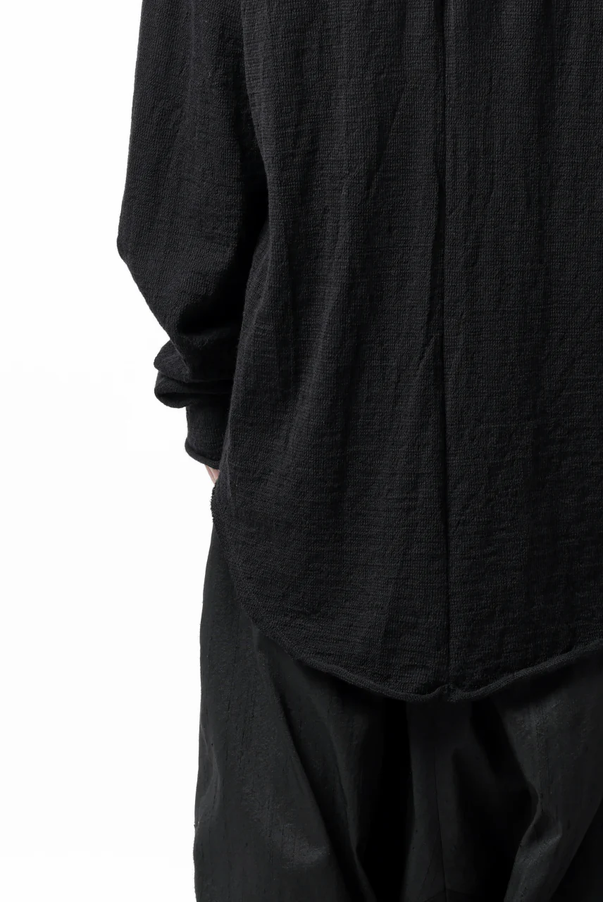 KLASICA D'ARCY RAGLAN REGULAR FIT PULL / JACQUARD KNIT JERSEY (BLACK x BLACK) - Image 32