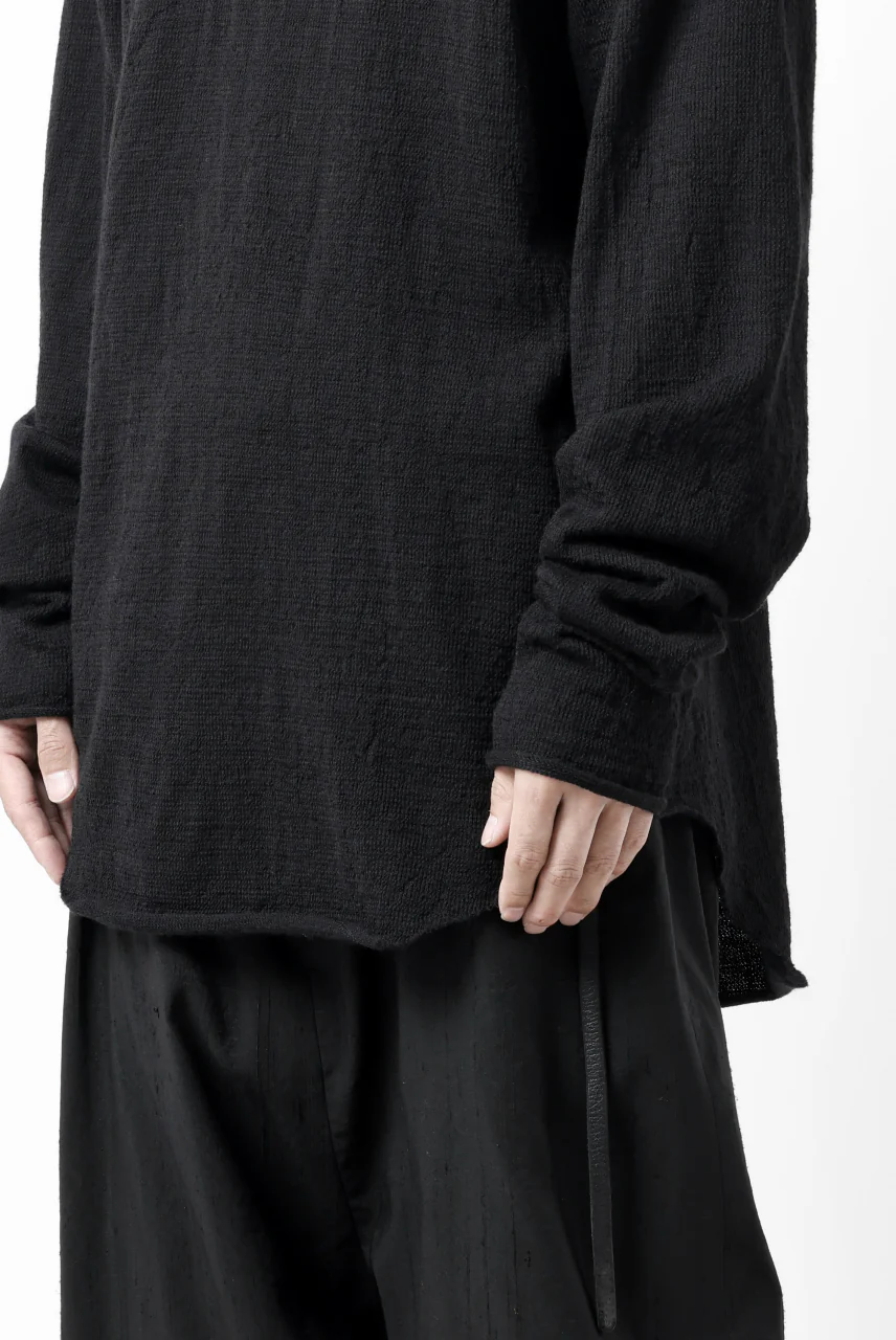 KLASICA D'ARCY RAGLAN REGULAR FIT PULL / JACQUARD KNIT JERSEY (BLACK x BLACK) - Image 33