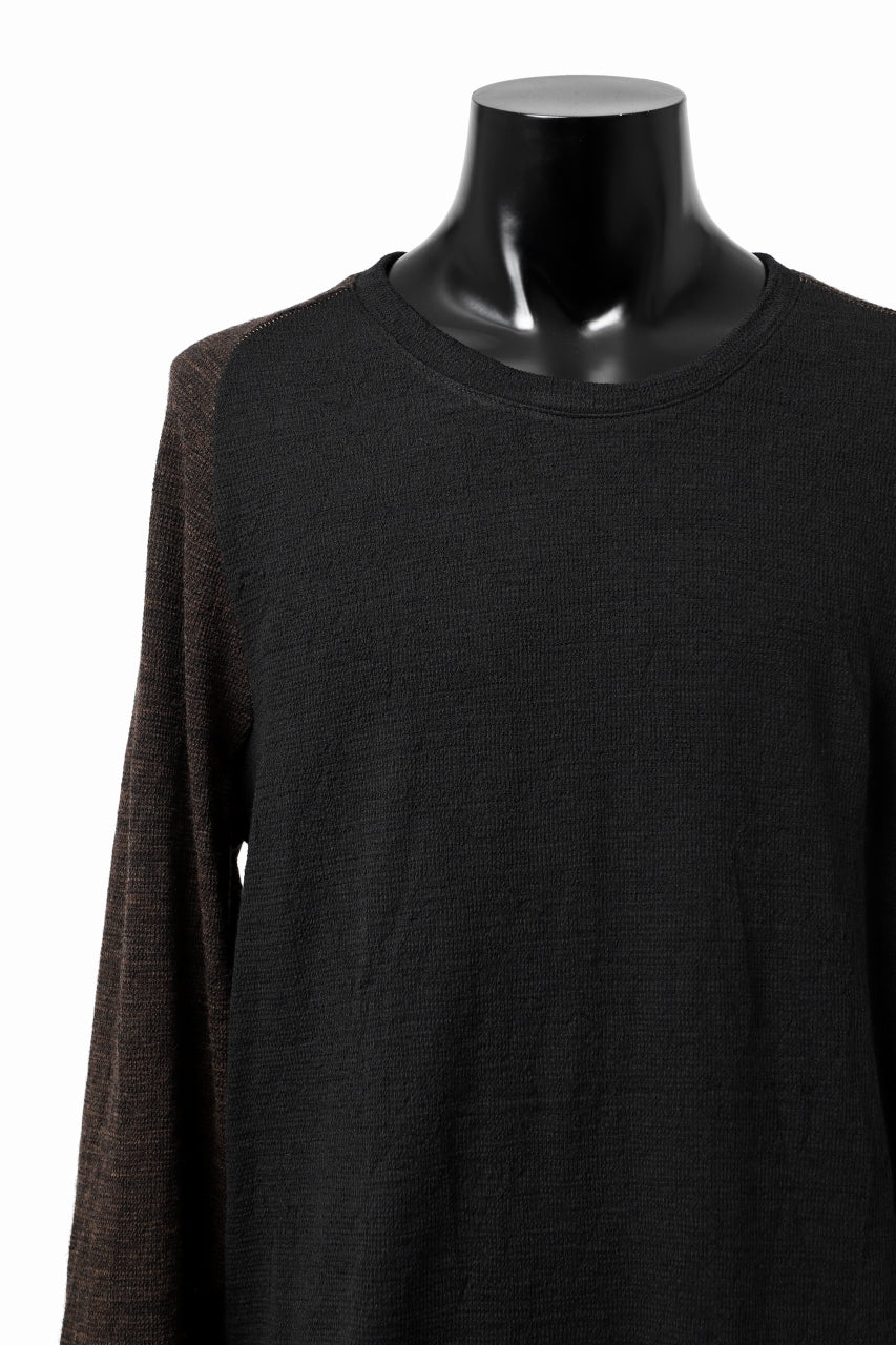 KLASICA D'ARCY RAGLAN REGULAR FIT PULL / JACQUARD KNIT JERSEY (BLACK x OLIVE) - Image 18