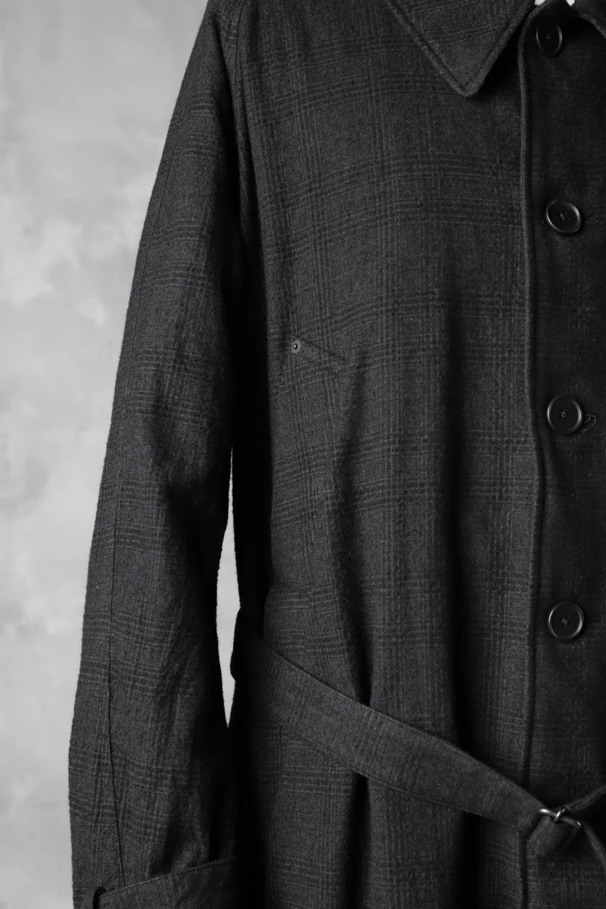 KLASICA DARK CHECK FR-US'40 COAT / WASH OUT MIX WEAVE (DARK CHECK) - Image 12