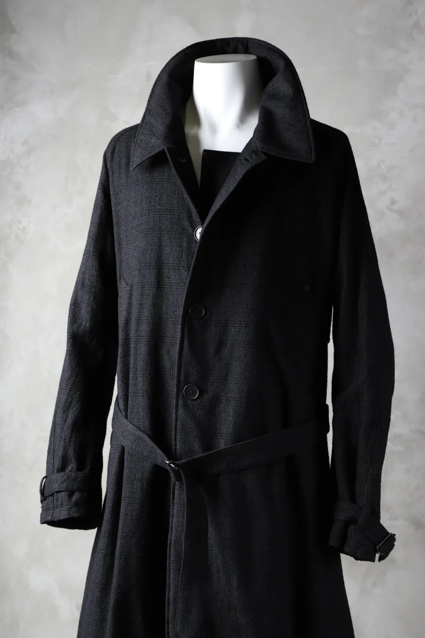 KLASICA DARK CHECK FR-US'40 COAT / WASH OUT MIX WEAVE (DARK CHECK) - Image 20