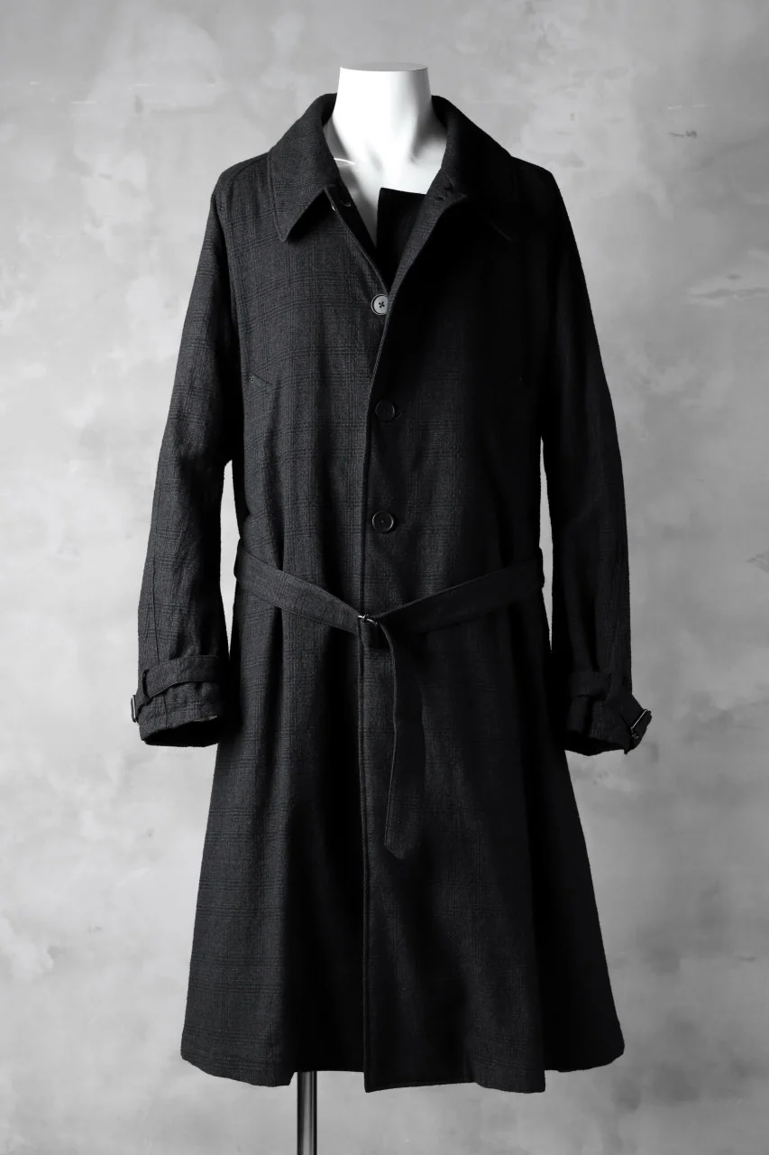 KLASICA DARK CHECK FR-US'40 COAT / WASH OUT MIX WEAVE (DARK CHECK) - Image 3