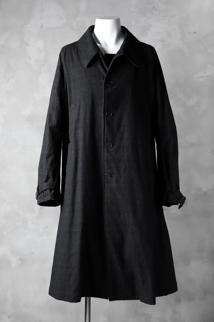 KLASICA DARK CHECK FR-US'40 COAT / WASH OUT MIX WEAVE (DARK CHECK) - Image 4