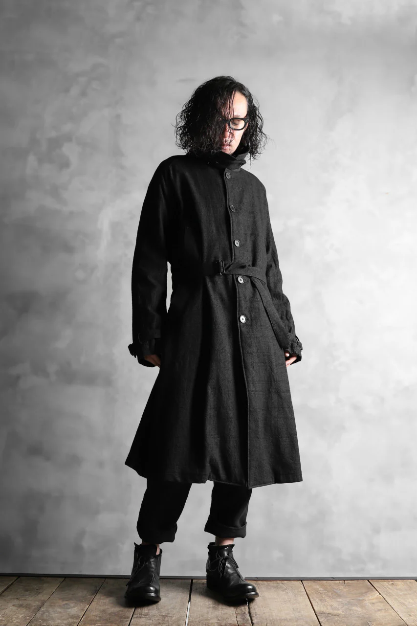 KLASICA DARK CHECK FR-US'40 COAT / WASH OUT MIX WEAVE (DARK CHECK) - Image 45