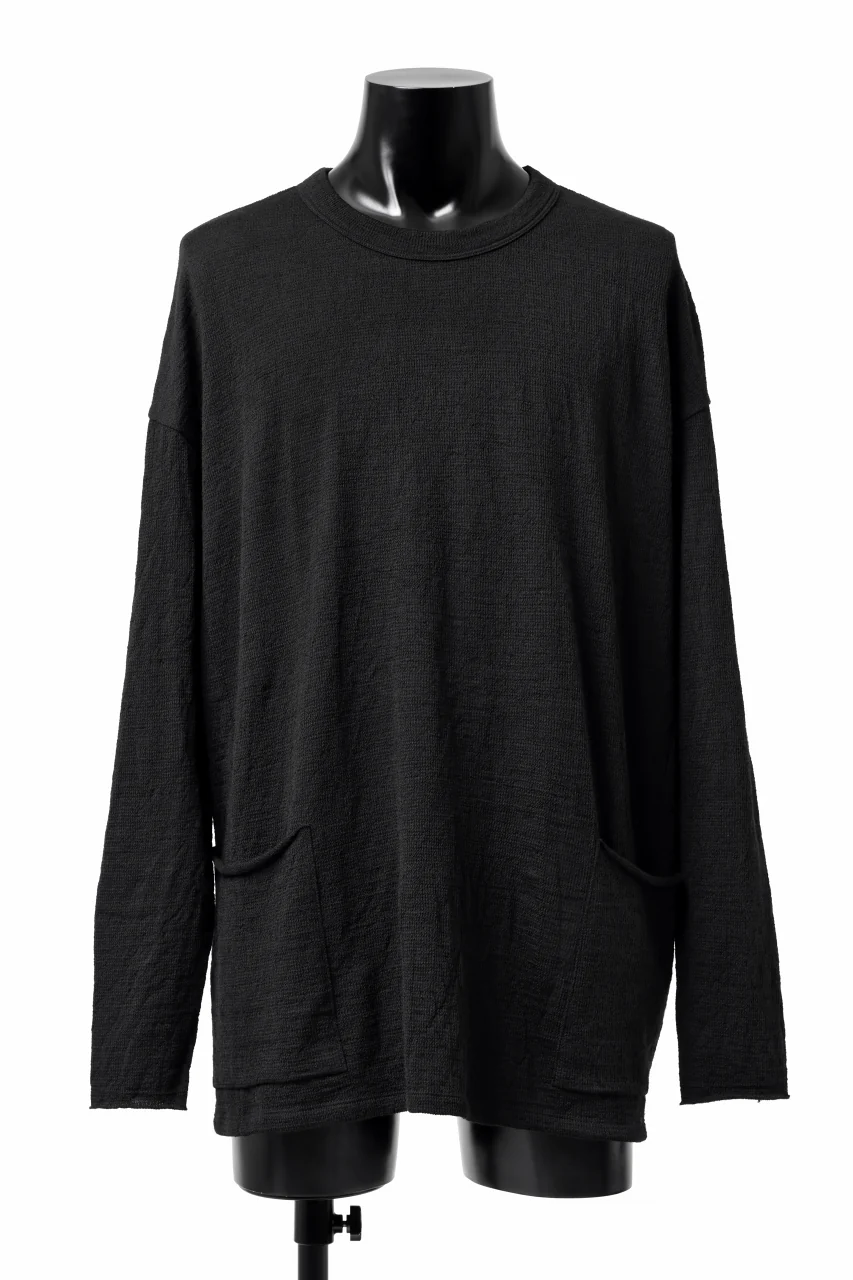 KLASICA DOZE SIDE POCKET WIDE BODY PULL / JACQUARD KNIT JERSEY (BLACK)