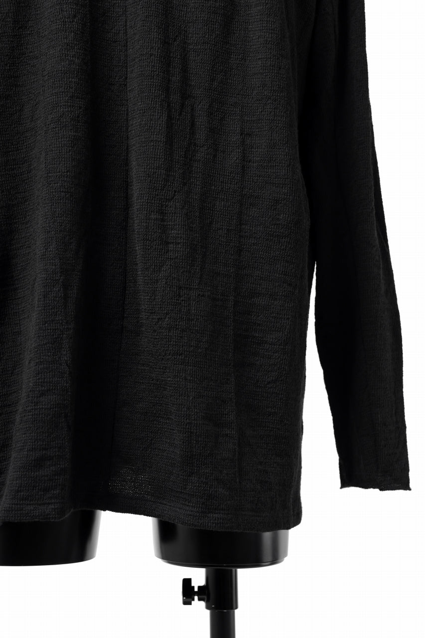 KLASICA DOZE SIDE POCKET WIDE BODY PULL / JACQUARD KNIT JERSEY (BLACK) - Image 14