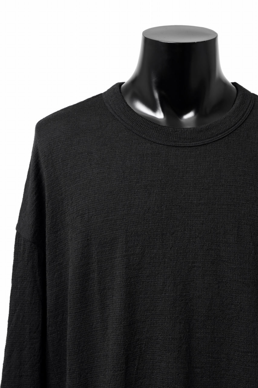 KLASICA DOZE SIDE POCKET WIDE BODY PULL / JACQUARD KNIT JERSEY (BLACK) - Image 6