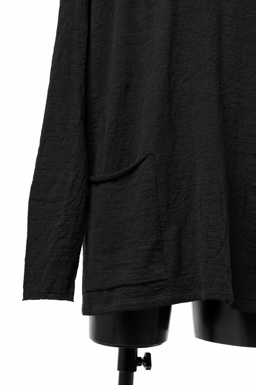 KLASICA DOZE SIDE POCKET WIDE BODY PULL / JACQUARD KNIT JERSEY (BLACK) - Image 8