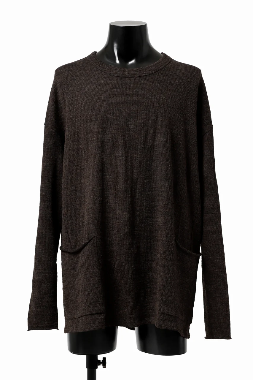 KLASICA DOZE SIDE POCKET WIDE BODY PULL / JACQUARD KNIT JERSEY (DARK OLIVE)