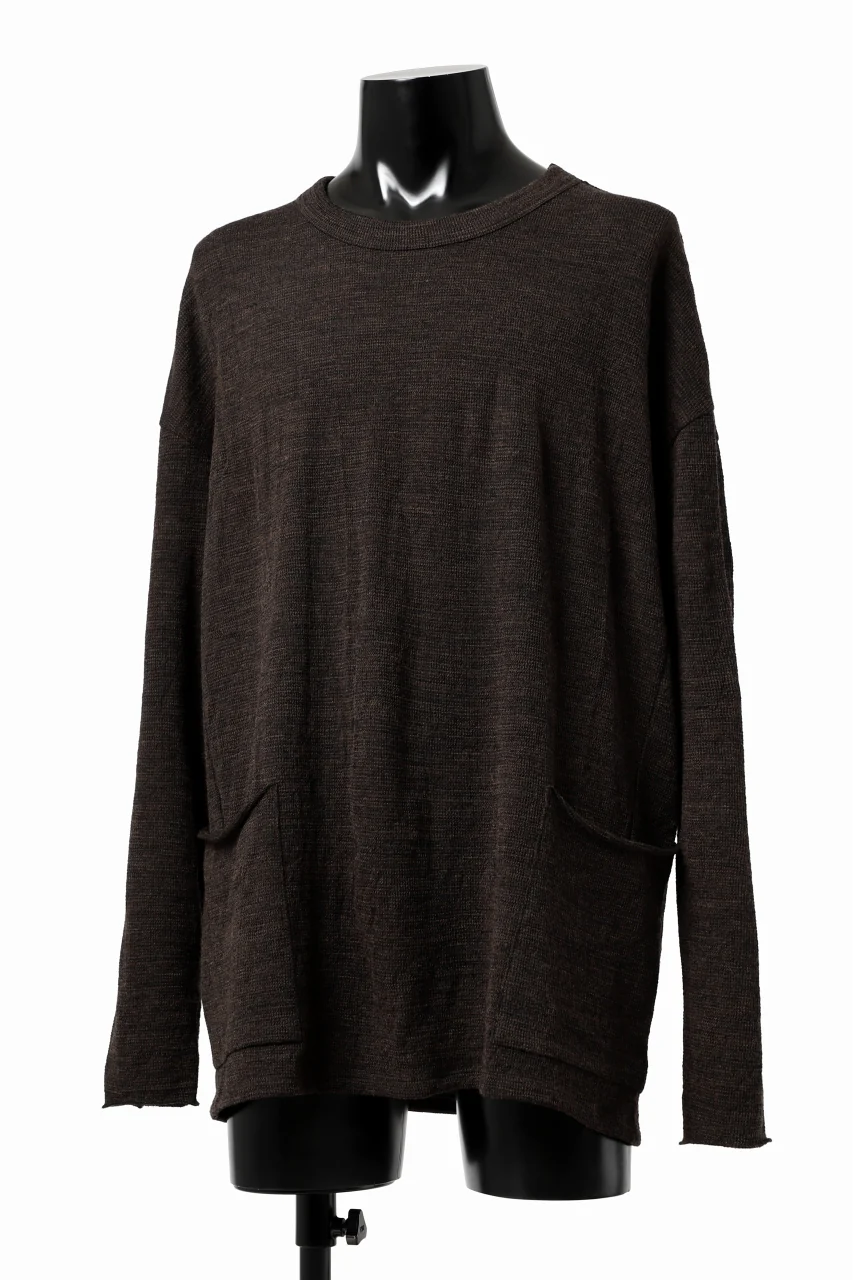 KLASICA DOZE SIDE POCKET WIDE BODY PULL / JACQUARD KNIT JERSEY (DARK OLIVE) - Image 2