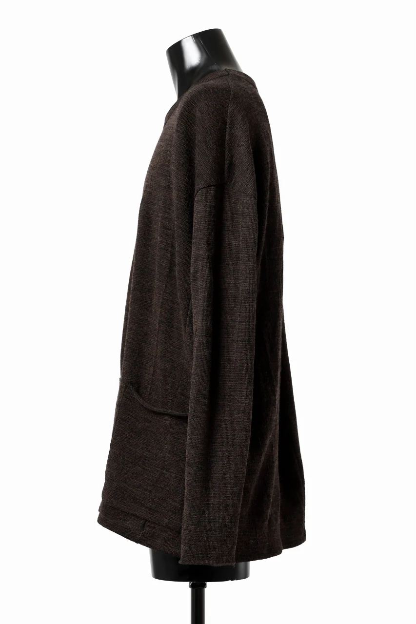 KLASICA DOZE SIDE POCKET WIDE BODY PULL / JACQUARD KNIT JERSEY (DARK OLIVE) - Image 3