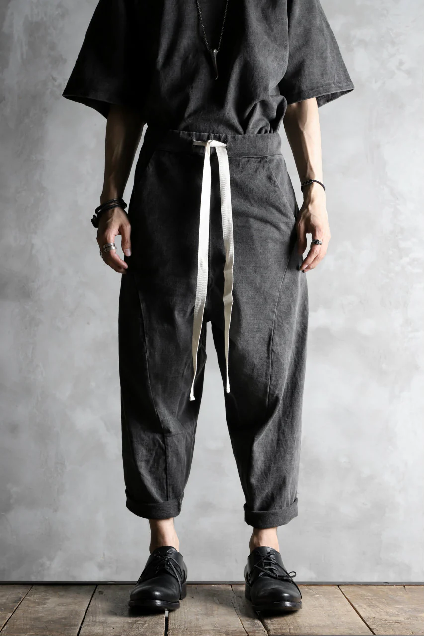 KLASICA DROP CROTCH CURVED PANTS / GARMENT PIGMENT DYED (PIGMENT GREY) - Image 16
