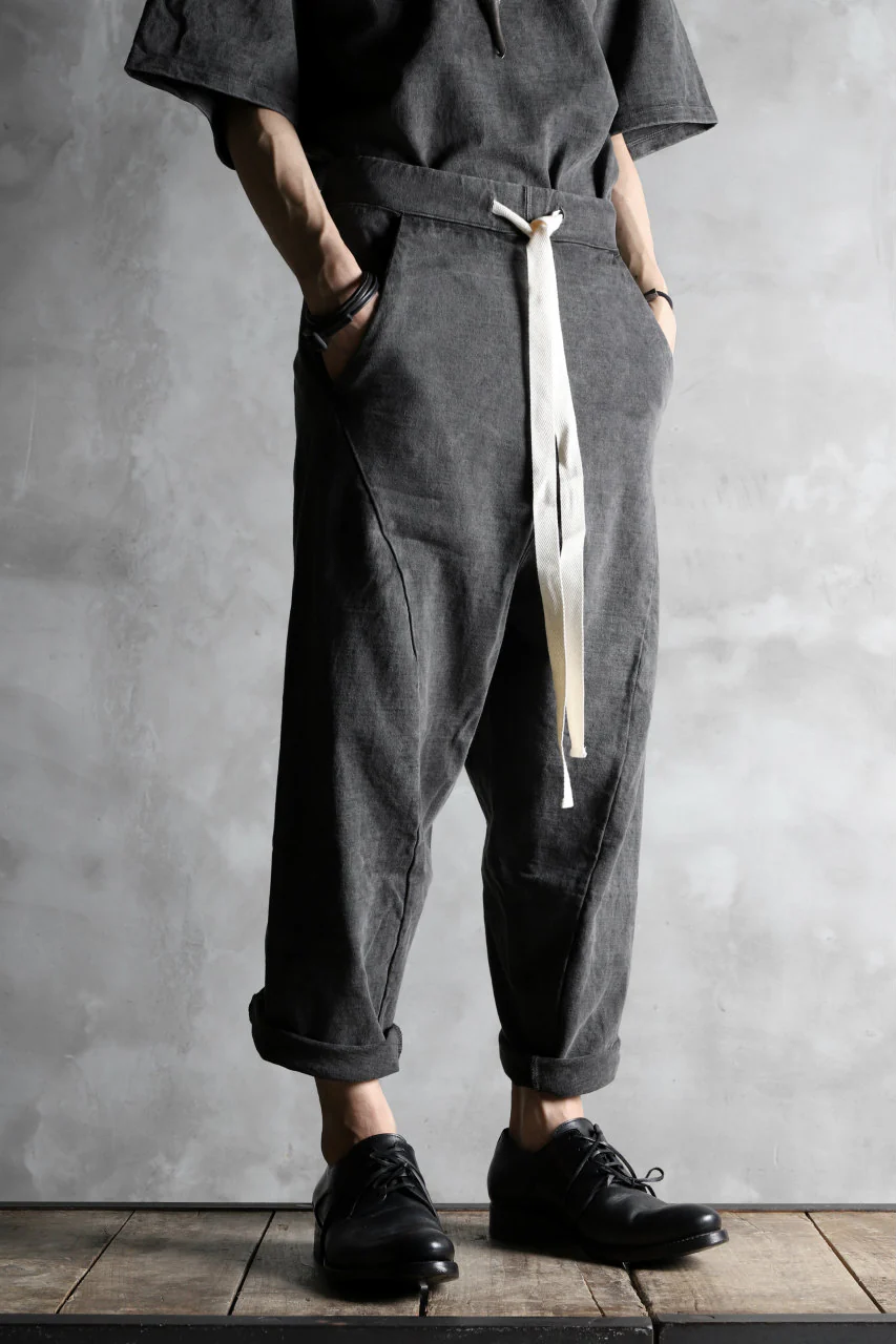 KLASICA DROP CROTCH CURVED PANTS / GARMENT PIGMENT DYED (PIGMENT GREY) - Image 17