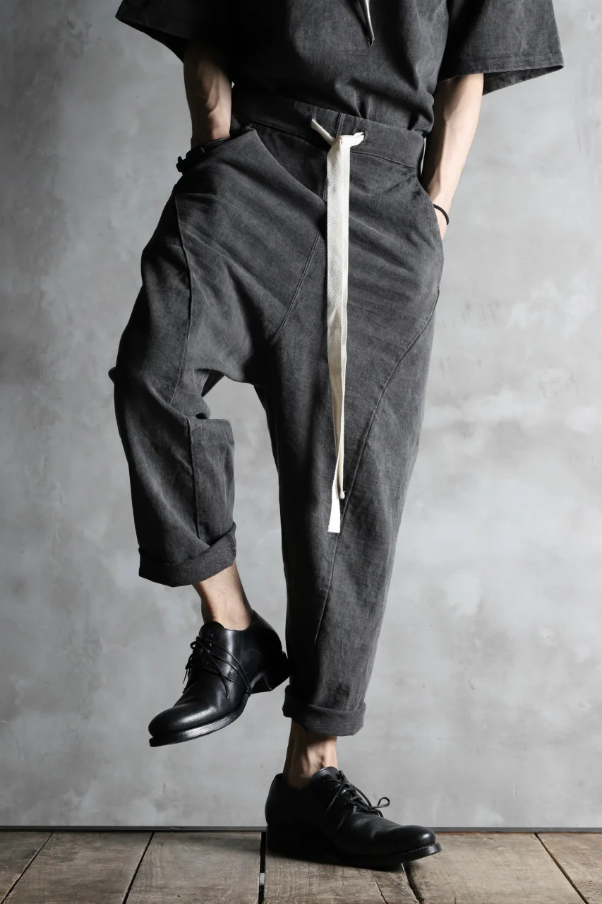 KLASICA DROP CROTCH CURVED PANTS / GARMENT PIGMENT DYED (PIGMENT GREY) - Image 19