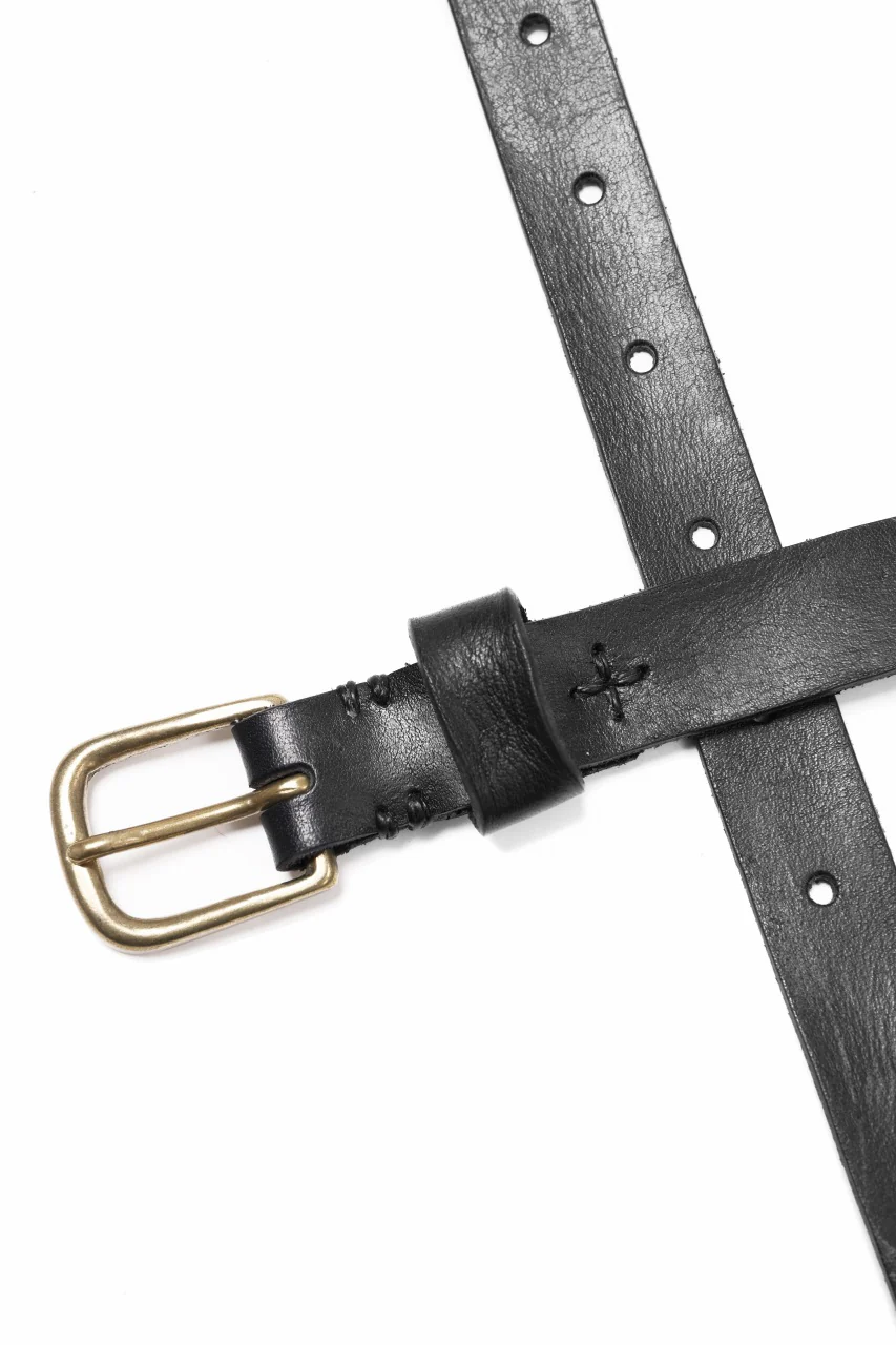 KLASICA exclusive NARROW LEATHER BELT / TEMPESTI ELBAMATTE (BLACK) - Image 8