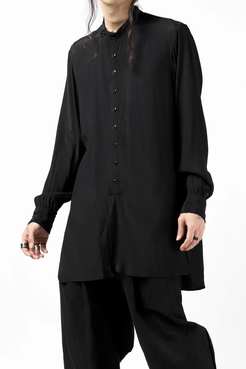 KLASICA exclusive SH-021 LONG SHIRT / FUJI ETTE (BLACK) - Image 11