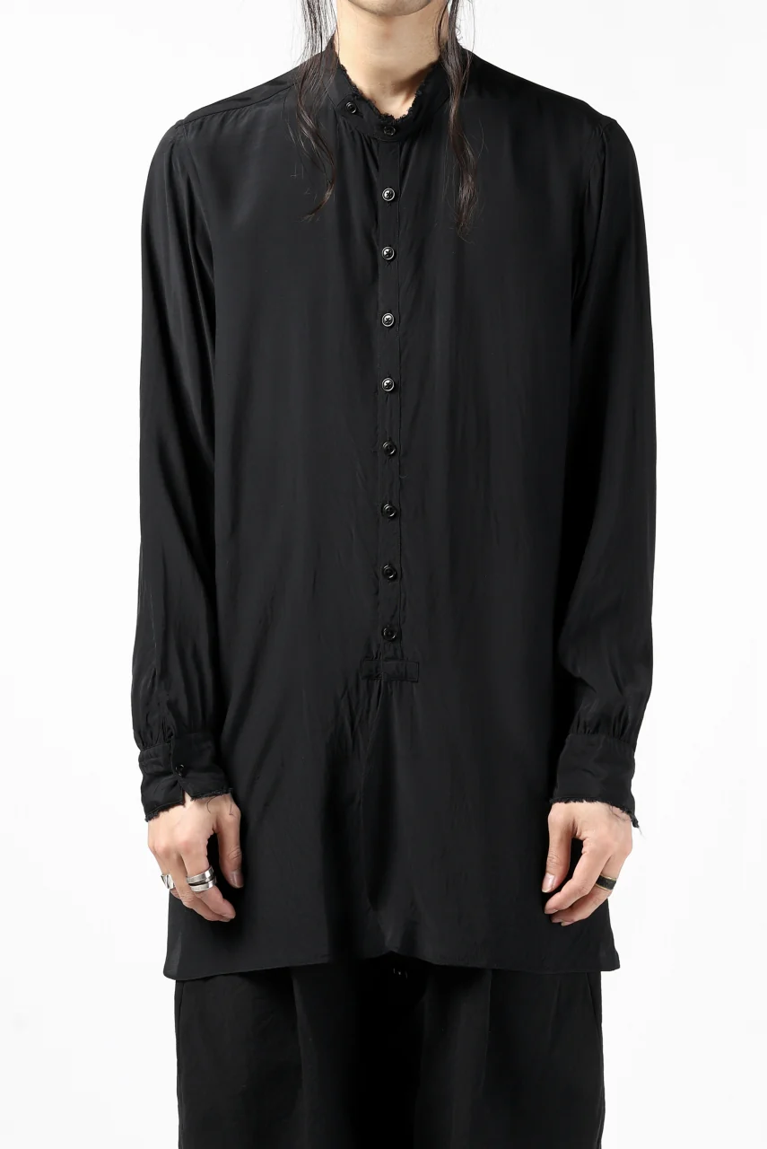 KLASICA exclusive SH-021 LONG SHIRT / FUJI ETTE (BLACK) - Image 12