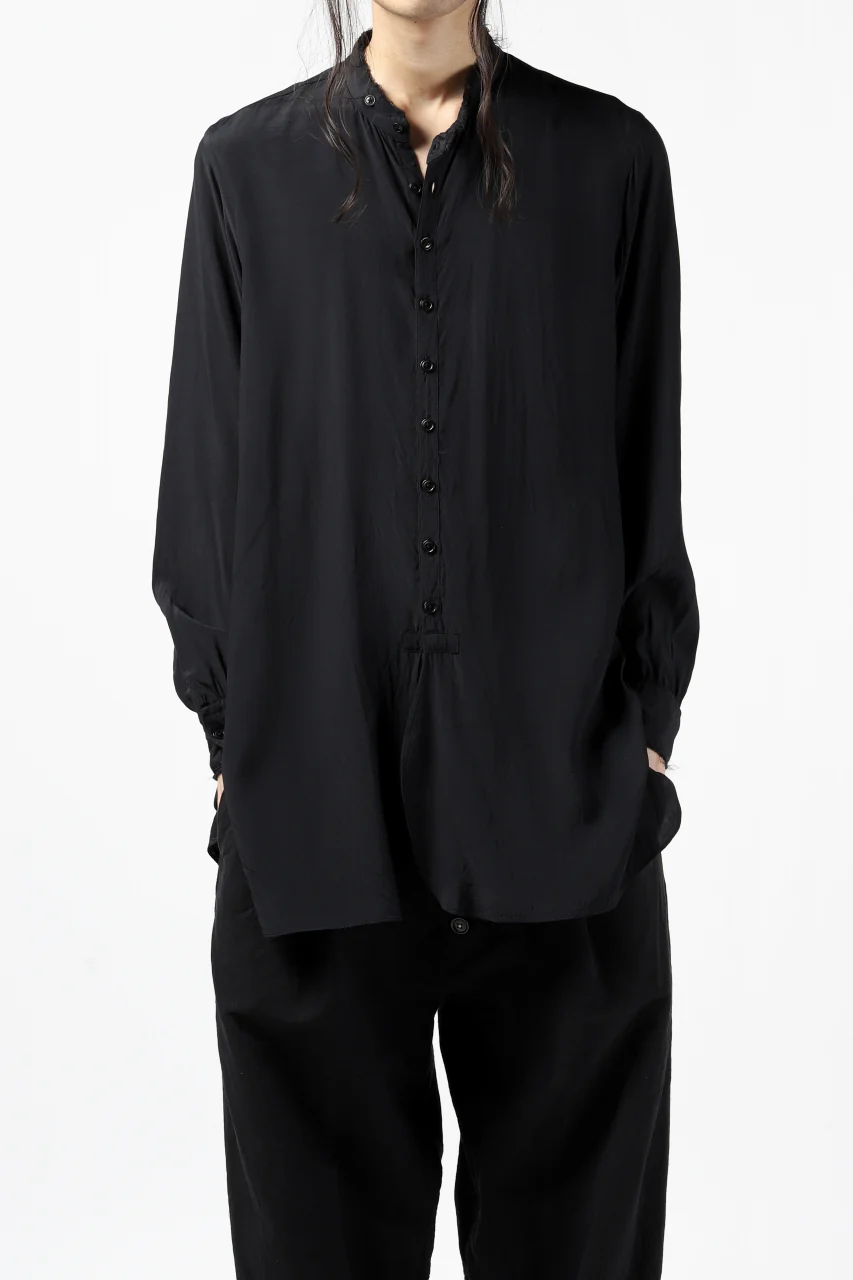 KLASICA exclusive SH-021 LONG SHIRT / FUJI ETTE (BLACK) - Image 13