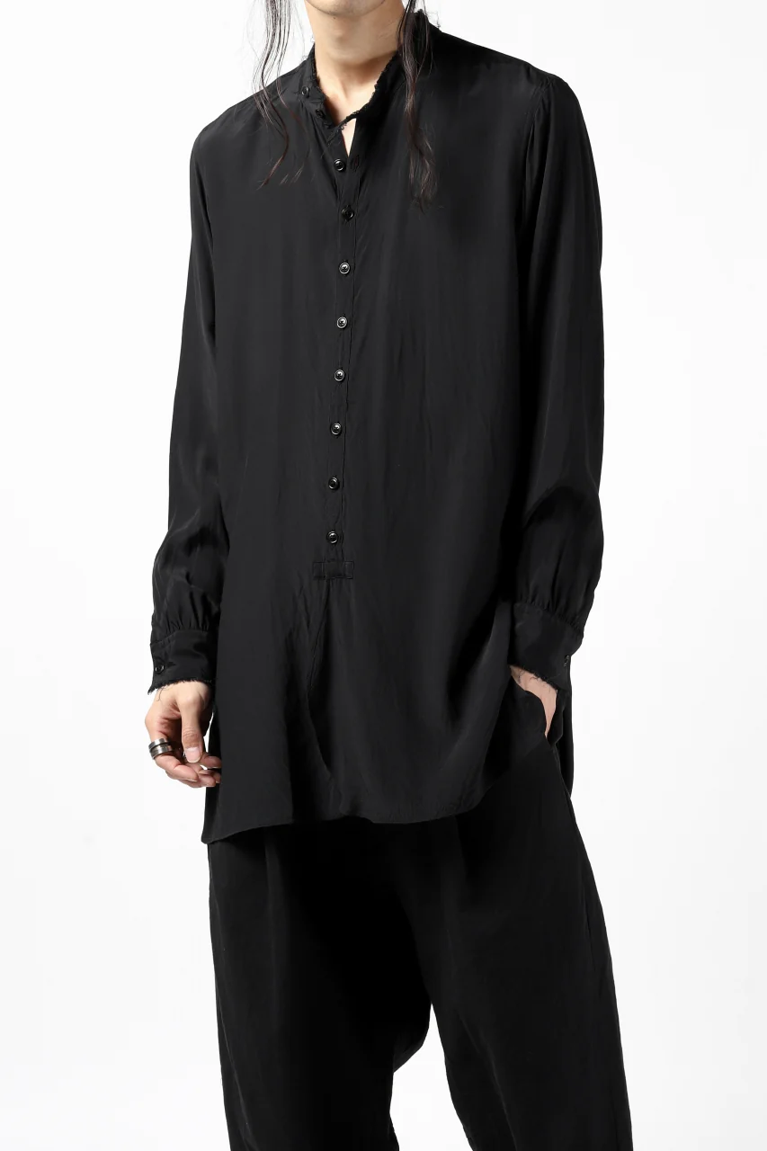 KLASICA exclusive SH-021 LONG SHIRT / FUJI ETTE (BLACK) - Image 3