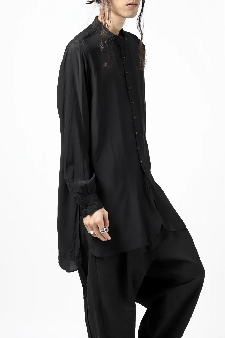KLASICA exclusive SH-021 LONG SHIRT / FUJI ETTE (BLACK) - Image 5