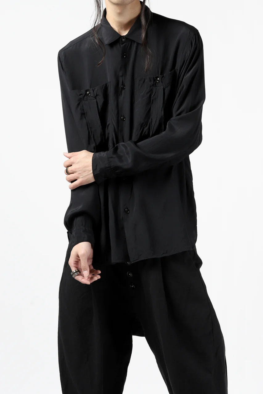 KLASICA exclusive SH-035 POCKET SHIRT / FUJI ETTE (BLACK) - Image 10