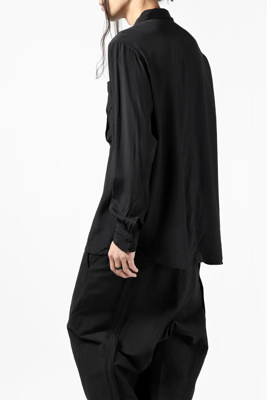 KLASICA exclusive SH-035 POCKET SHIRT / FUJI ETTE (BLACK) - Image 14