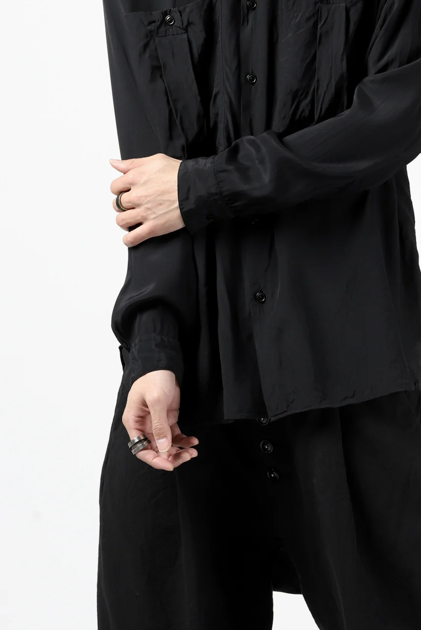 KLASICA exclusive SH-035 POCKET SHIRT / FUJI ETTE (BLACK) - Image 16