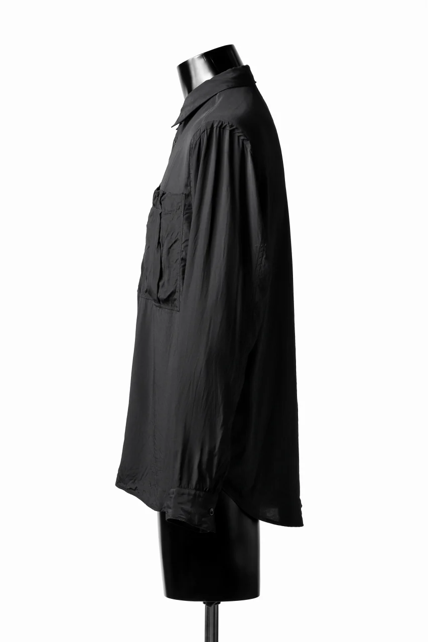 KLASICA exclusive SH-035 POCKET SHIRT / FUJI ETTE (BLACK) - Image 18