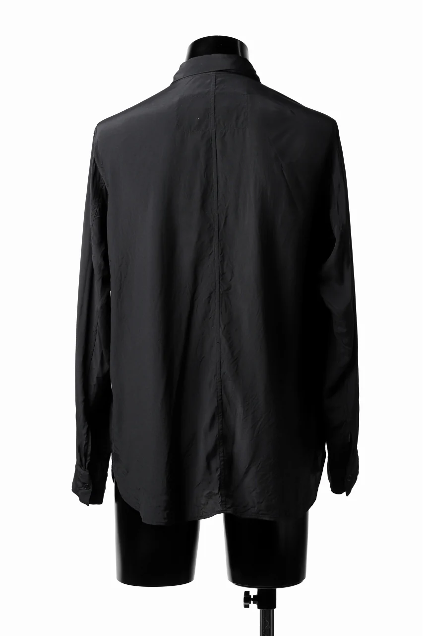 KLASICA exclusive SH-035 POCKET SHIRT / FUJI ETTE (BLACK) - Image 19