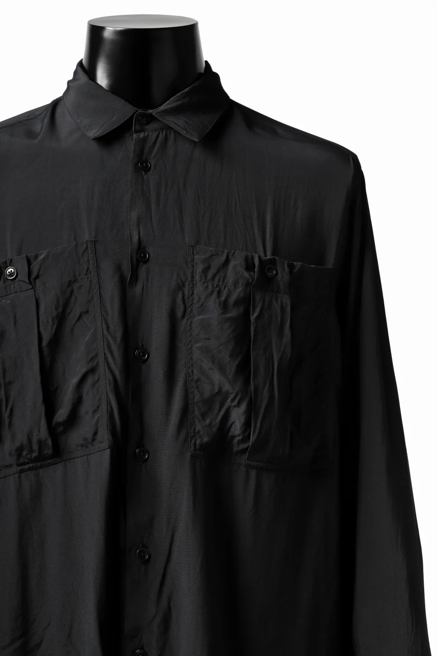 KLASICA exclusive SH-035 POCKET SHIRT / FUJI ETTE (BLACK) - Image 20