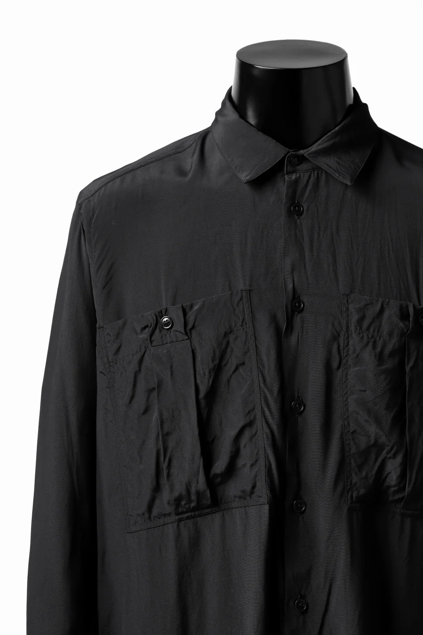 KLASICA exclusive SH-035 POCKET SHIRT / FUJI ETTE (BLACK) - Image 22