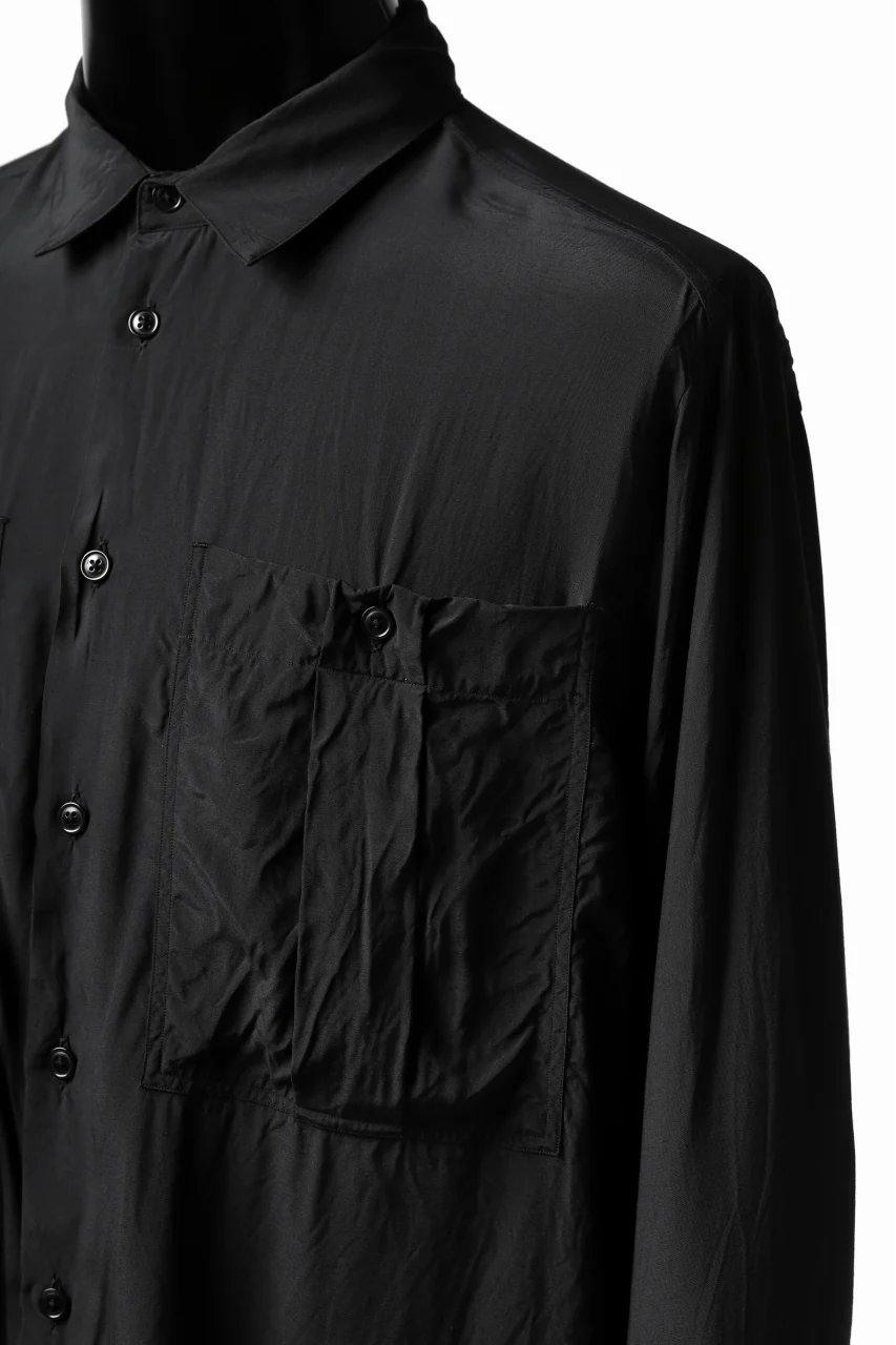 KLASICA exclusive SH-035 POCKET SHIRT / FUJI ETTE (BLACK) - Image 23