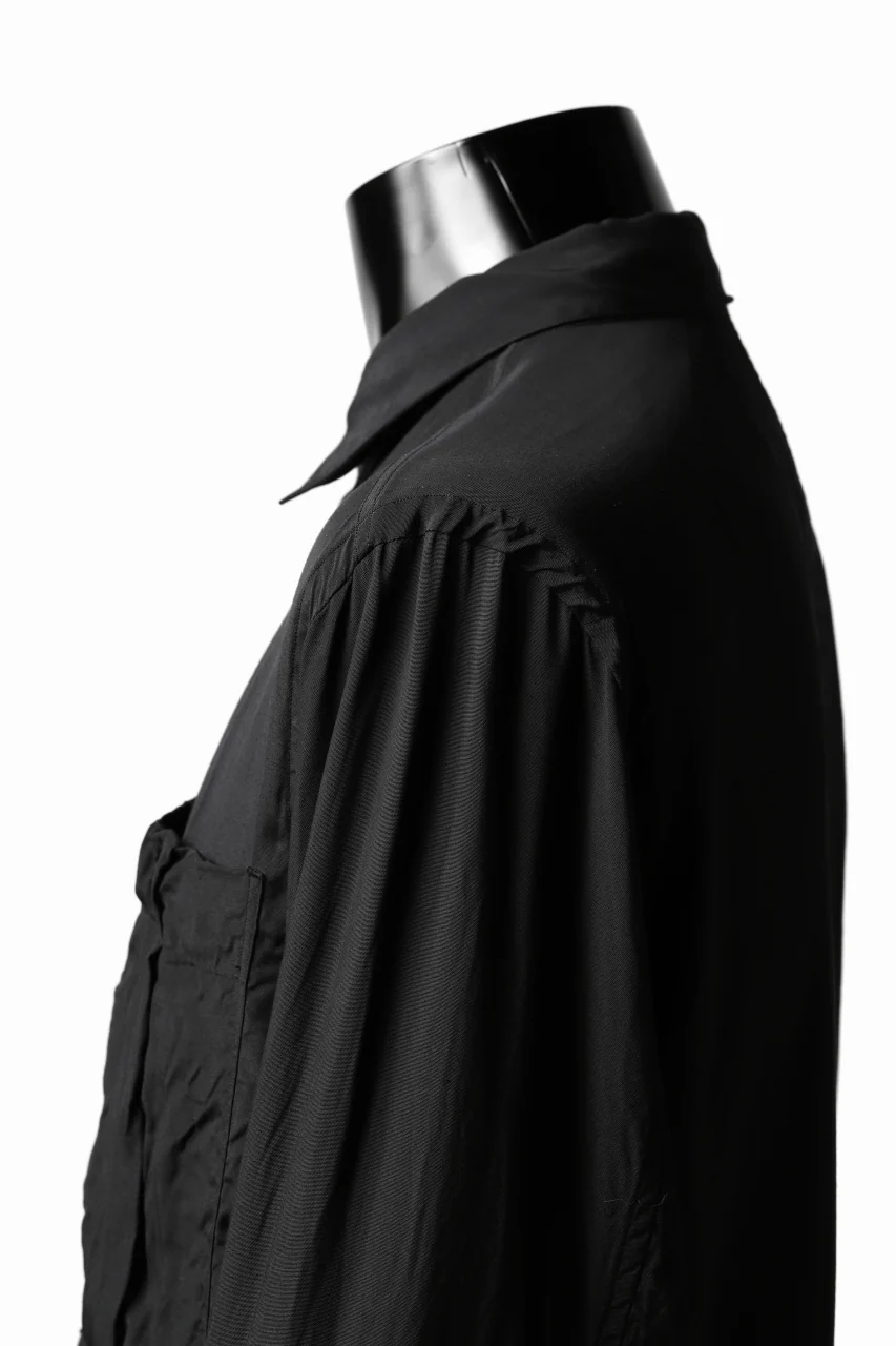 KLASICA exclusive SH-035 POCKET SHIRT / FUJI ETTE (BLACK) - Image 27