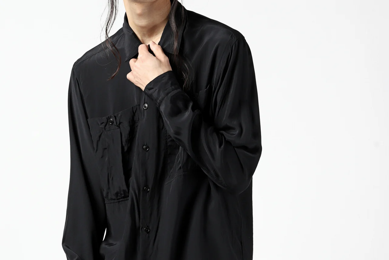 KLASICA exclusive SH-035 POCKET SHIRT / FUJI ETTE (BLACK) - Image 31