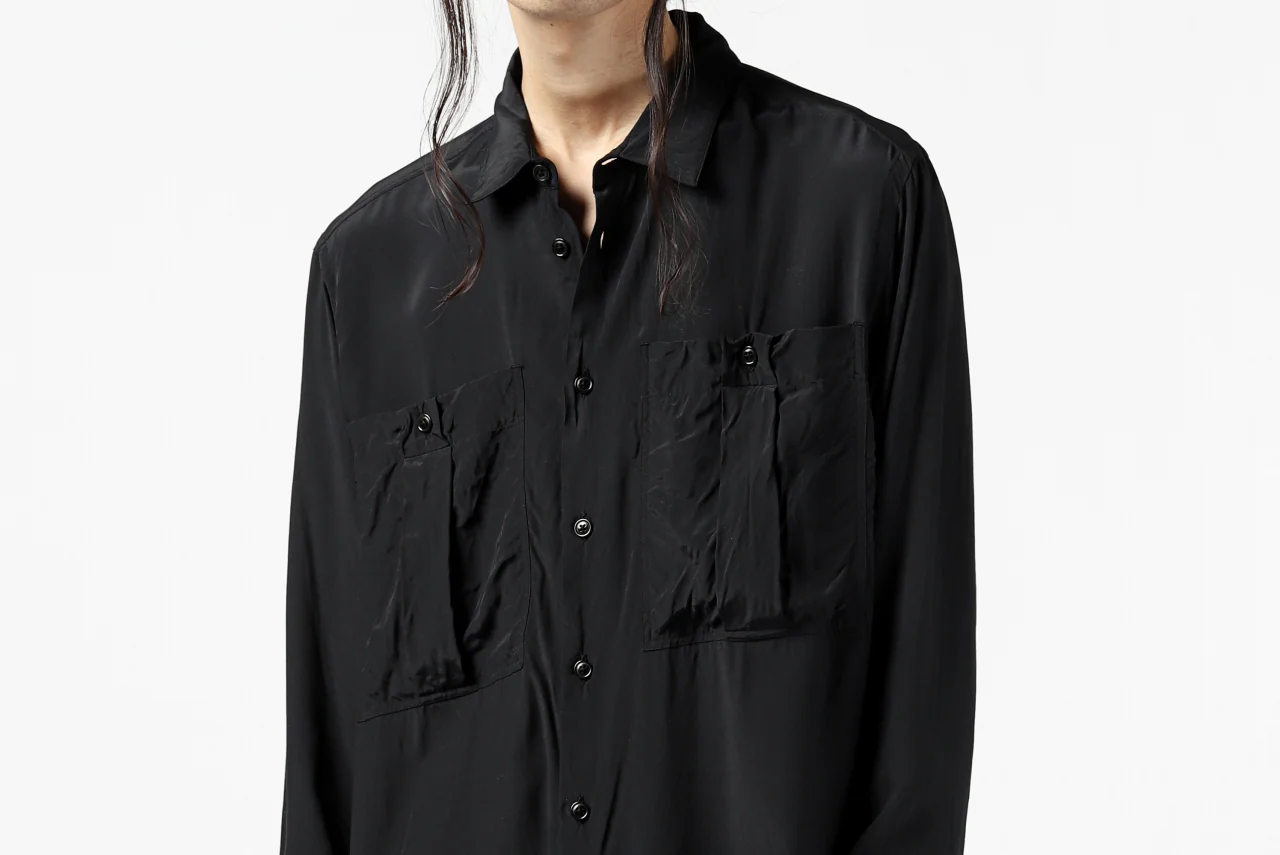 KLASICA exclusive SH-035 POCKET SHIRT / FUJI ETTE (BLACK) - Image 32
