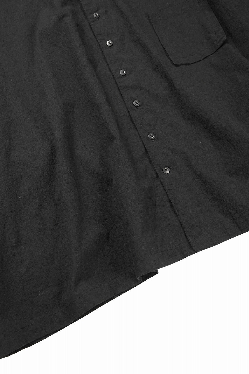 KLASICA EXTRA WIDE BOXY SHIRTS / HIGH TWISTED COTTON POPLIN HANDWASH & SUN DRY (BLACK) - Image 11
