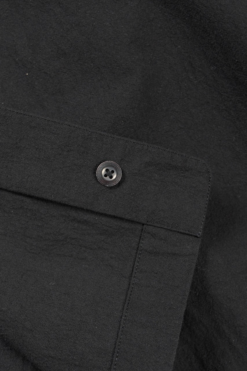 KLASICA EXTRA WIDE BOXY SHIRTS / HIGH TWISTED COTTON POPLIN HANDWASH & SUN DRY (BLACK) - Image 12