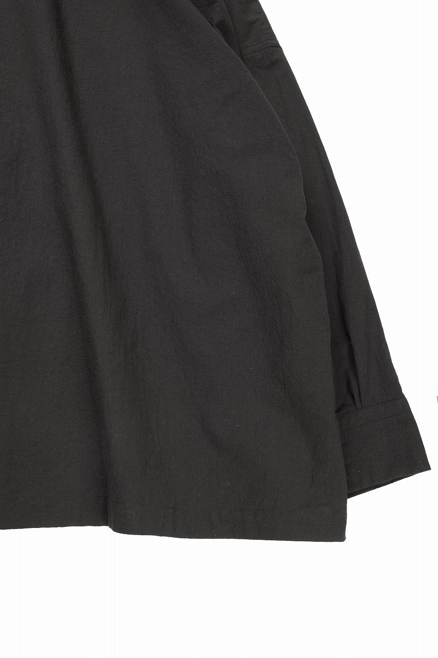 KLASICA EXTRA WIDE BOXY SHIRTS / HIGH TWISTED COTTON POPLIN HANDWASH & SUN DRY (BLACK) - Image 14