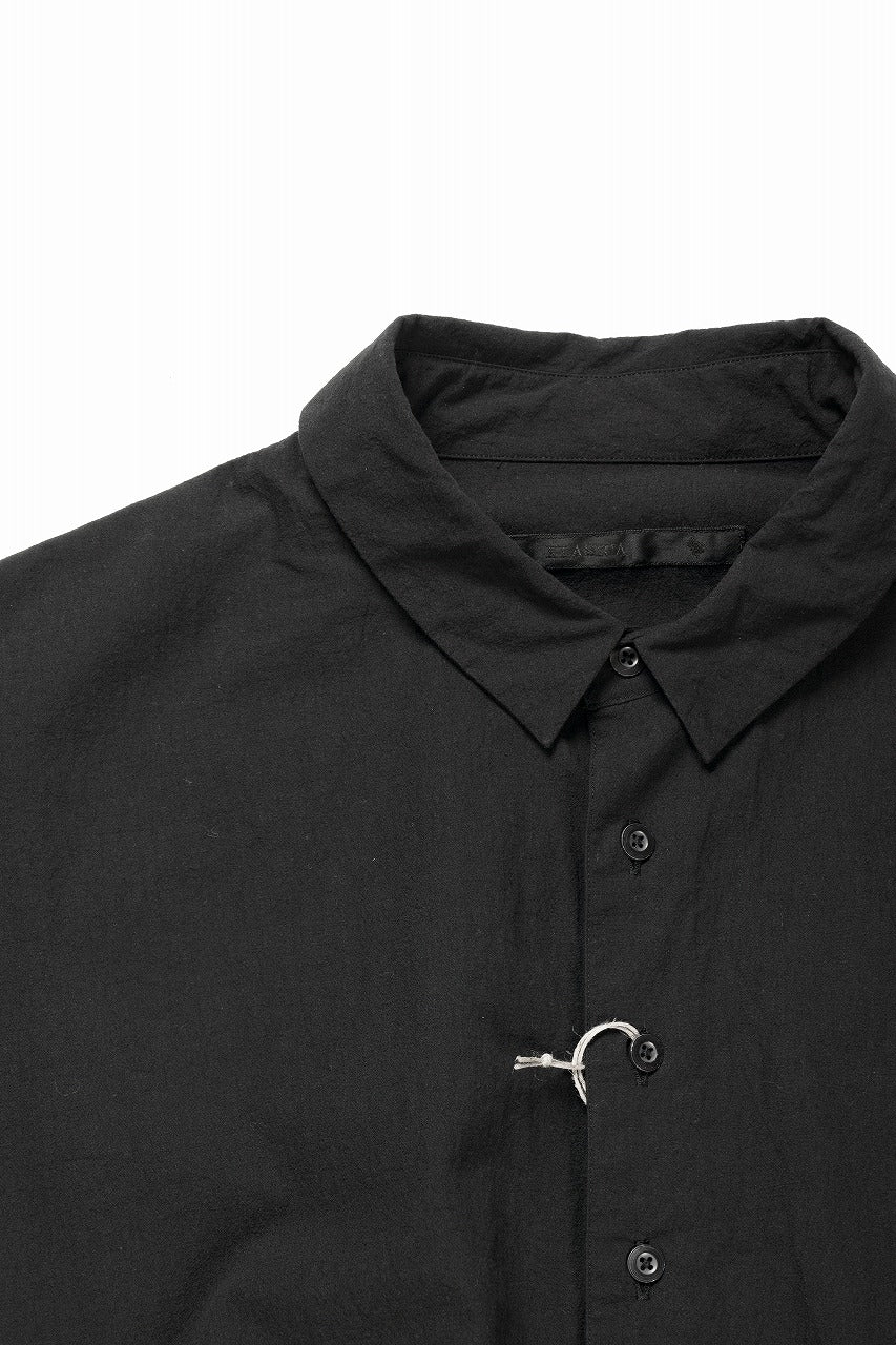 KLASICA EXTRA WIDE BOXY SHIRTS / HIGH TWISTED COTTON POPLIN HANDWASH & SUN DRY (BLACK) - Image 7