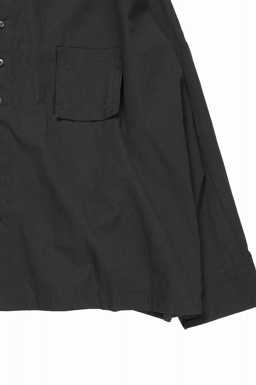 KLASICA EXTRA WIDE BOXY SHIRTS / HIGH TWISTED COTTON POPLIN HANDWASH & SUN DRY (BLACK) - Image 8