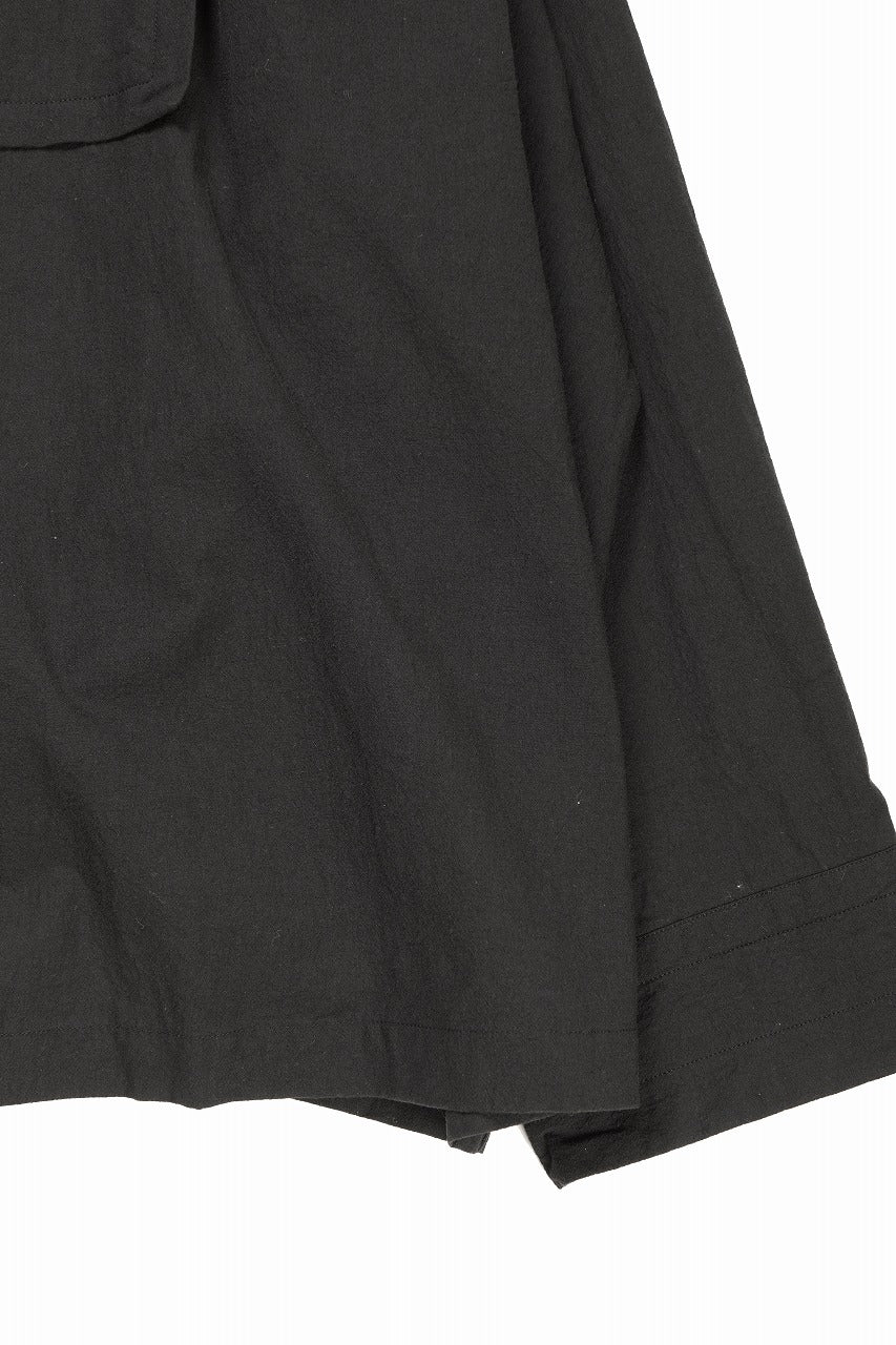KLASICA EXTRA WIDE BOXY SHIRTS / HIGH TWISTED COTTON POPLIN HANDWASH & SUN DRY (BLACK) - Image 9