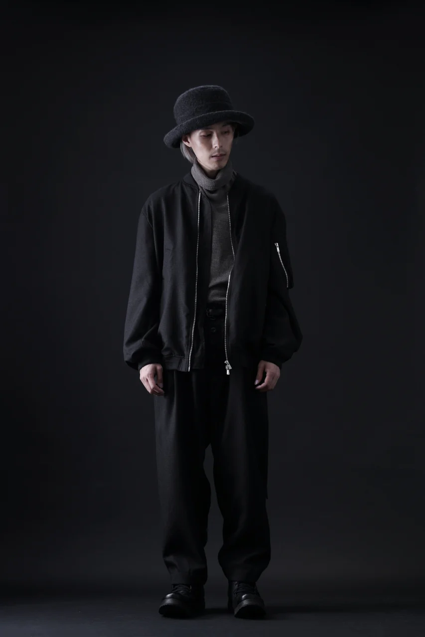KLASICA FL-PC FLIGHT JACKET / REPULSION NIGHT GLEN CHECK WOOL (SHADOW CHECK) - Image 30