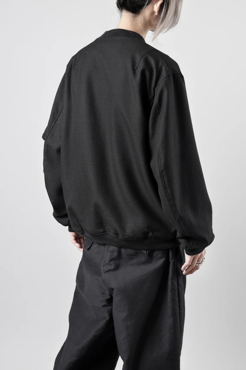 KLASICA FL-PC FLIGHT JACKET / REPULSION NIGHT GLEN CHECK WOOL (SHADOW CHECK) - Image 6